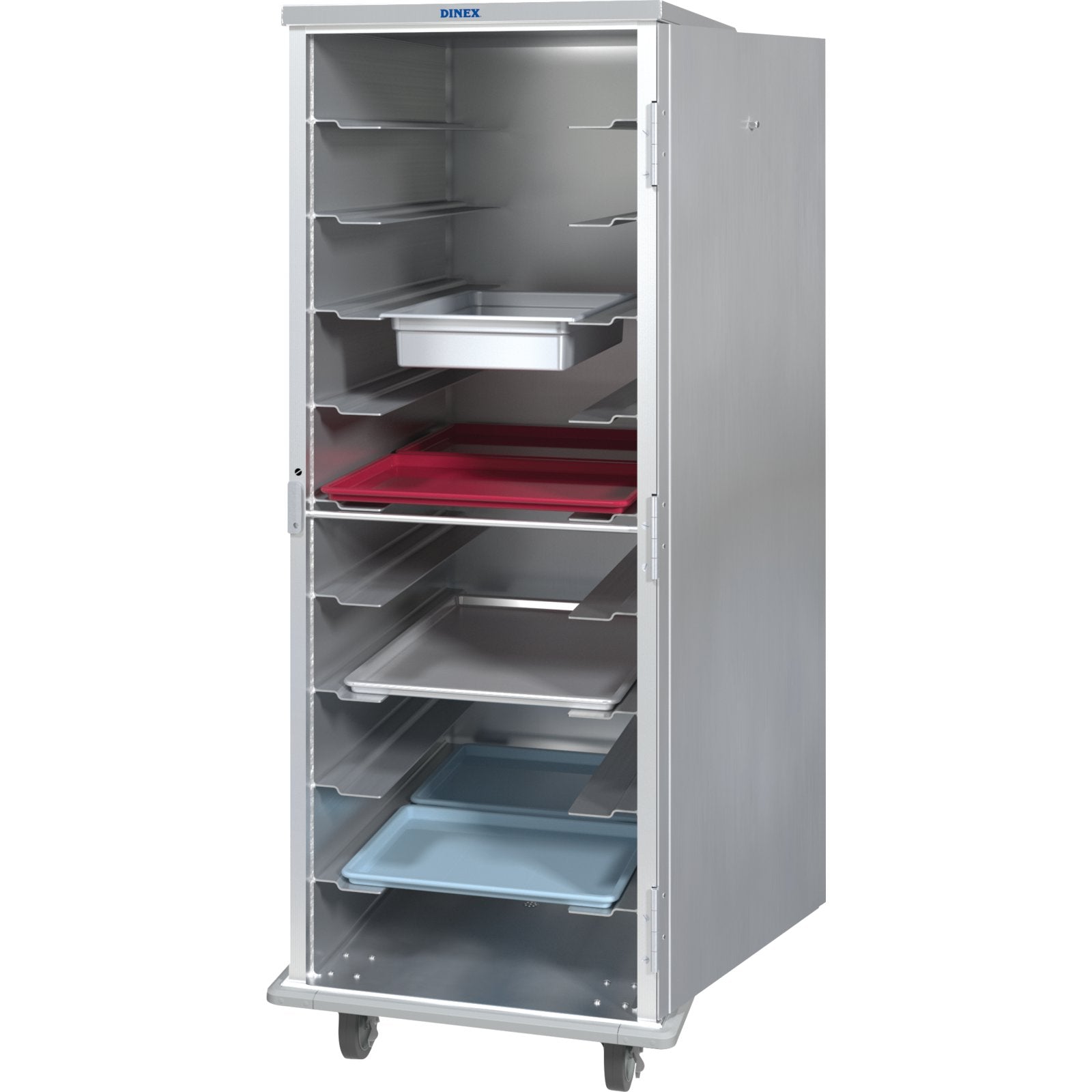 Dinex DXPAL1T1D10 10-Tray Aluminum Meal Delivery Cart