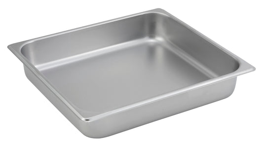 Winco SPTT2 2/3 Size Stainless Steel Straight-sided Steam Pan, 2-1/2" Deep