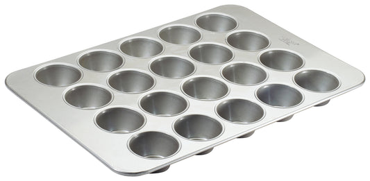 Winco HMF-20E 8.2 oz. 20-Compartment Aluminum Steel Pecan Roll/Lg Muffin Pan