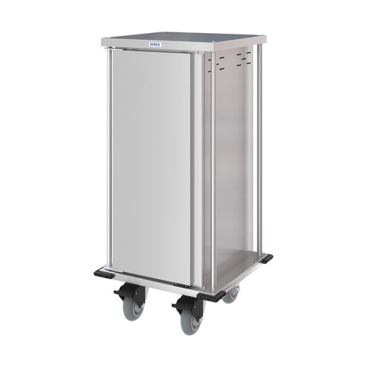 Dinex DXPTQC1T1D8 1 Tray Per Slide 8 Trays Single Door Stainless Steel Totally Quiet Compact Meal Delivery Cart