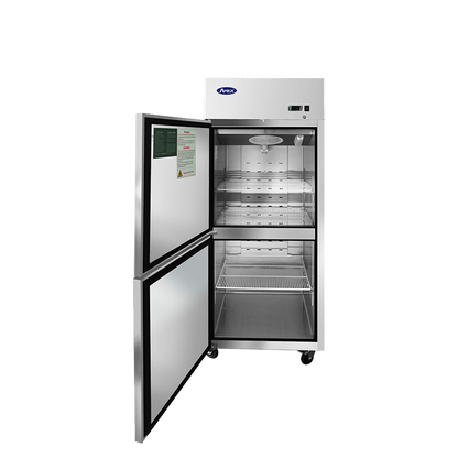 Atosa MBF8010GRL Two-Divided Door Top Mount Reach-In Refrigerator (Left-Hinged)