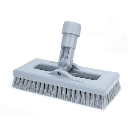 Carlisle 3638831EC23 8" Gray Color Code Swivel Scrub Brush