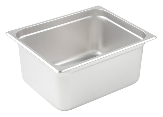 Winco SPJM-206 Half-size Stainless Steel Anti-jam Steam Pan, 6" Deep