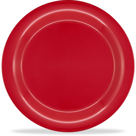 Carlisle 3300205 10.5" Red Sierrus Melamine Narrow Rim Dinner Plate