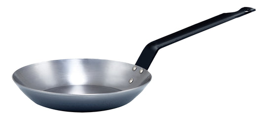 Winco CSFP-12 11" Polished Carbon Steel (Spain) French Style Fry Pan