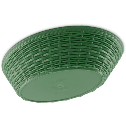 Carlisle 650409 9" x 6" Green Oval Polypropylene WeaveWear Basket