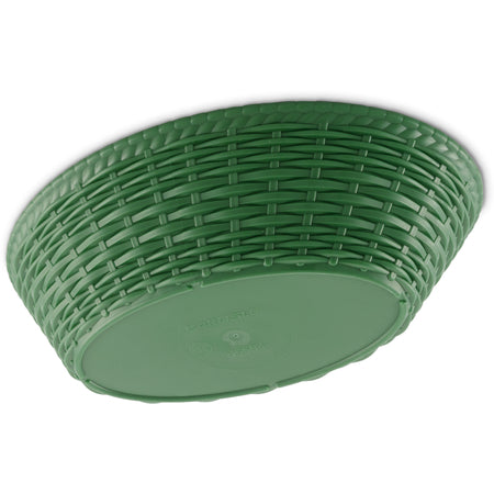 Carlisle 650409 9" x 6" Green Oval Polypropylene WeaveWear Basket