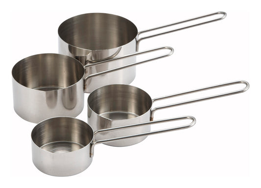 Winco MCP-4P Stainless Steel 4-Piece Measuring Cup Set, Wire Handle