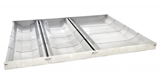 Omcan 44114 28.5" x 16.75" x 2" Reversible Stainless Steel Tray with Clear Dividers