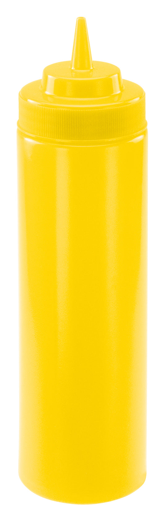 Winco PSW-24Y 24oz. Yellow Wide Mouth Squeeze Bottles (6pcs/pk)