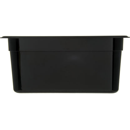 Carlisle 3066203 1/3 Size Black Polycarbonate StorPlus Food Pan, 6" Deep