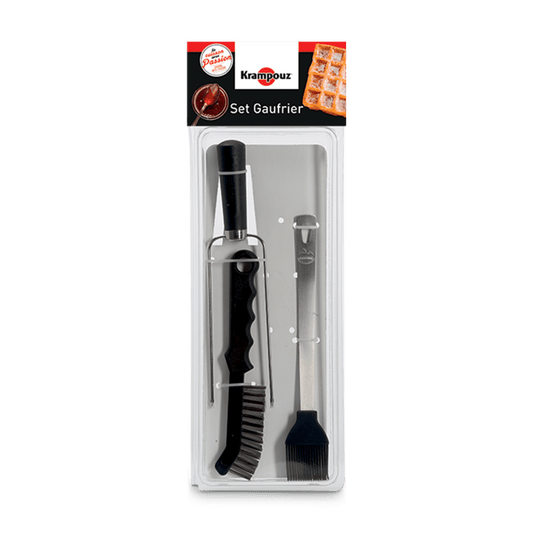 Krampouz ASG2 Waffle Maker Set (including stainless steel brush, tweezers and pick)