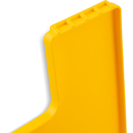 Carlisle 3690904 25" x 11" Yellow Polypropylene Flo-Pac Economy Wet Floor Sign (English/Spanish/German)