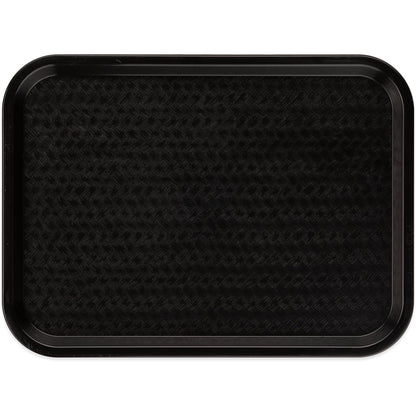 Carlisle CT121603 12" x 16" Black Cafe Fast Food Cafeteria Tray