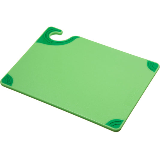 San Jamar CBG912GN 9" x 12" x 0.375" Green Saf-T-Grip Cutting Board