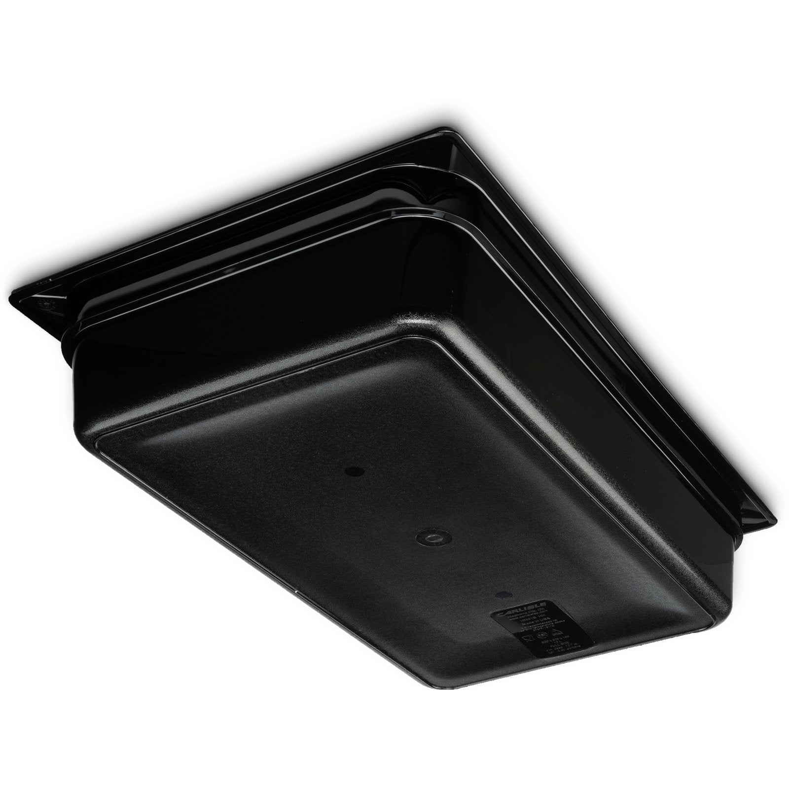 Carlisle 10401B03 Full-Size Black High Heat Plastic StorPlus Food Pan, 4" Deep