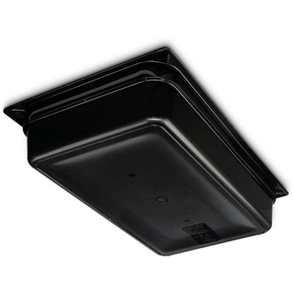 Carlisle 10401B03 Full-Size Black High Heat Plastic StorPlus Food Pan, 4" Deep