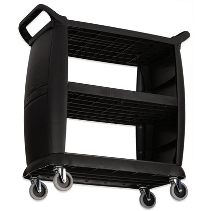 Carlisle CC203603 18" x 36.25" x 38" Black Polypropylene Bussing Cart