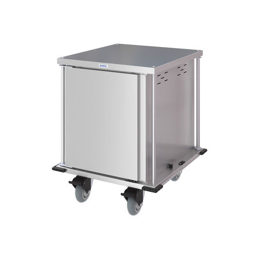 Dinex DXPTQC2T1DPT10 2 Trays Per Slide 10 Trays Single Door Stainless Steel Dinex Totally Quiet Compact Meal Delivery Cart