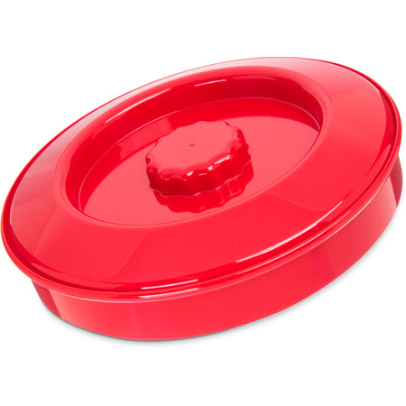 Carlisle 47005 7-1/4" / 1-15/16" Red Polycarbonate Tortilla Server w/Lid