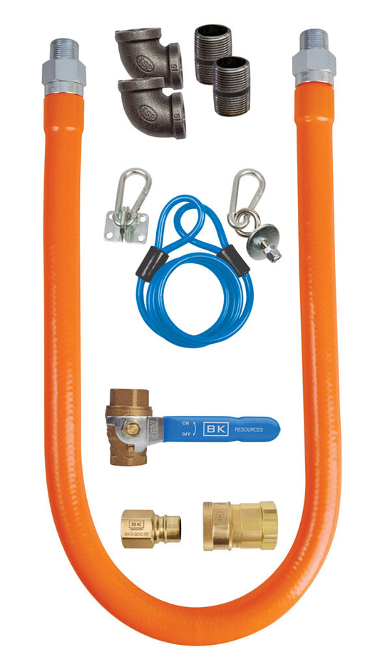 BK Resources BKG-GHC-5060-SCK9 1/2" X 60" Gas Hose Connector Kit #9