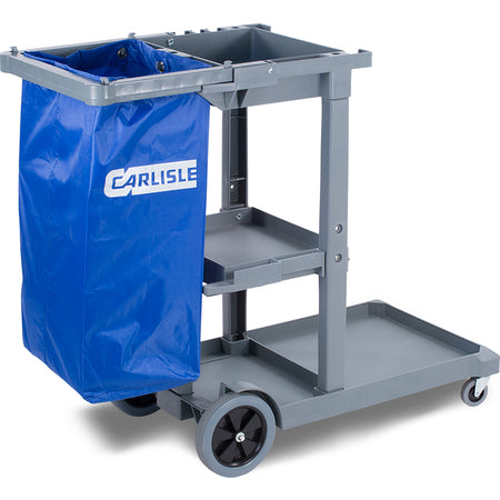 Carlisle JC194614 25-Gallon Blue Rip-stop Nylon Replacement Bag for Janitorial Cart