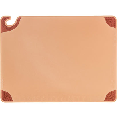 San Jamar CBG182412BR 18" x 24" x 0.5" Brown Saf-T-Grip Cutting Board