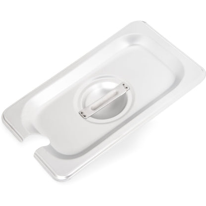 Carlisle 607190CS 1/9 Size Stainless Steel DuraPan Hotel Pan Slotted Handled Cover