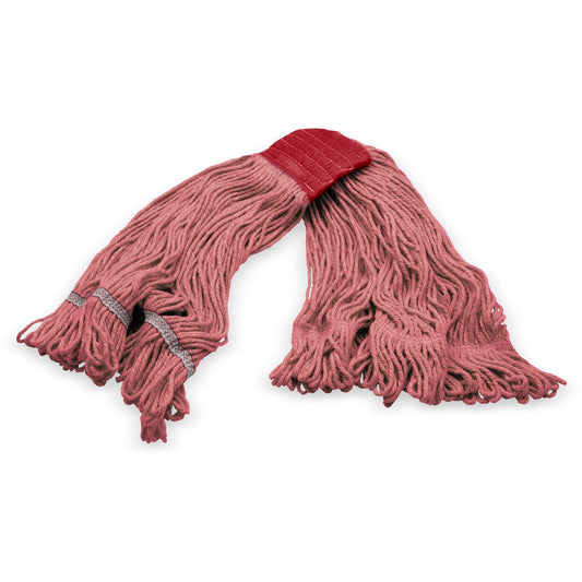 Carlisle 369424B05 Large Red Synthetic/Cotton Blend 4 Ply Looped-End Mop w/ Red Band