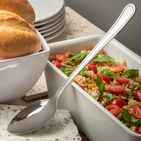 Carlisle 609001 12" Aria Solid Spoon 18-8 Stainless Steel