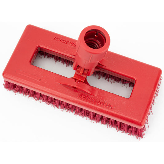 Carlisle 3638831EC05 8" Red Color Code Swivel Scrub Brush