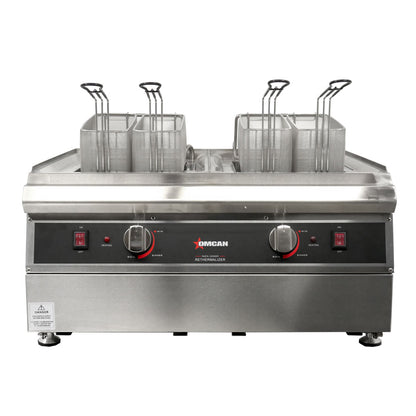 Omcan 41883 Electric Double Tank Pasta Cooker with Two 9L Capacity