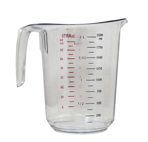 Omcan 80573 2 Qt Clear Polycarbonate Measuring Cup