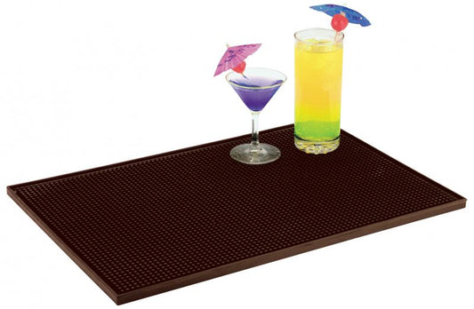 Omcan 80362 18" x 12" Brown Bar Service Mat