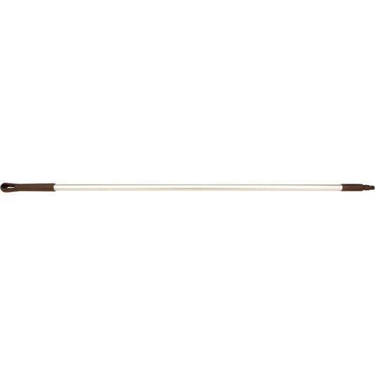 Carlisle 40226EC01 60" Brown Natural Aluminum Handle with Color-Coded Tip and Hang Up Cap