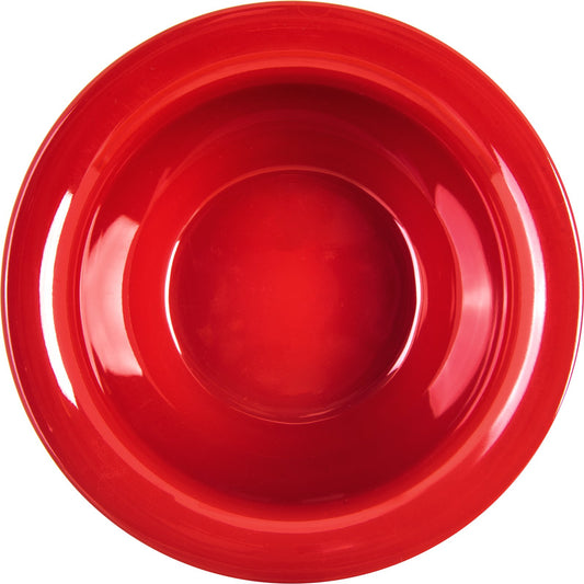 Carlisle 3303805 10 oz Red Sierrus Melamine Rimmed Nappie Bowl