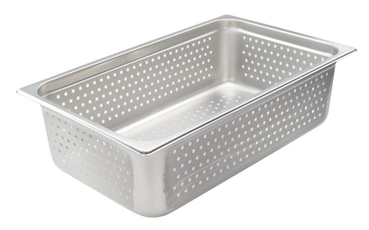 Winco SPJH-106PF Full Size Stainless Steel Perforated Steam Pan, 6" Deep