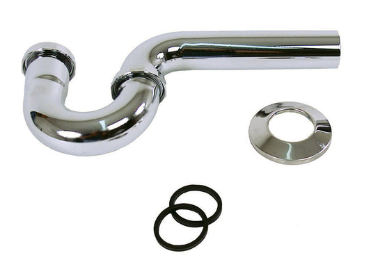 BK Resources BK-PTTP Chrome-Plated Brass P-Trap, With Tail Piece, Washers Included