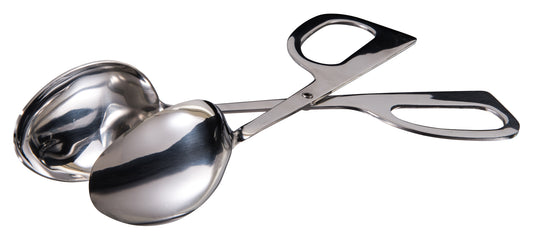 Winco ST-2 10" Stainless Steel Salad Tong, Spoon Scissor
