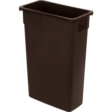 Carlisle 34202369 23 Gallon Dark Brown Rectangle TrimLine Waste Container