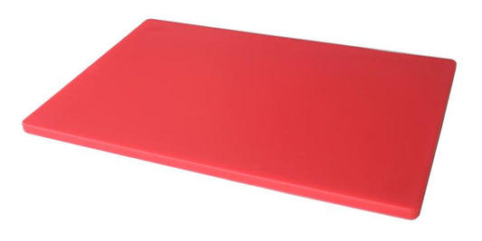 Omcan 41212 18" x 24" x 1/2" Red Polyethylene Pre-Cut Rigid Cutting Board