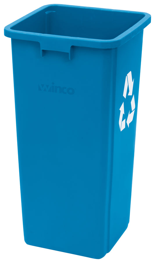 Winco PTCS-23L 23 Gallon Blue Tall Trash Can