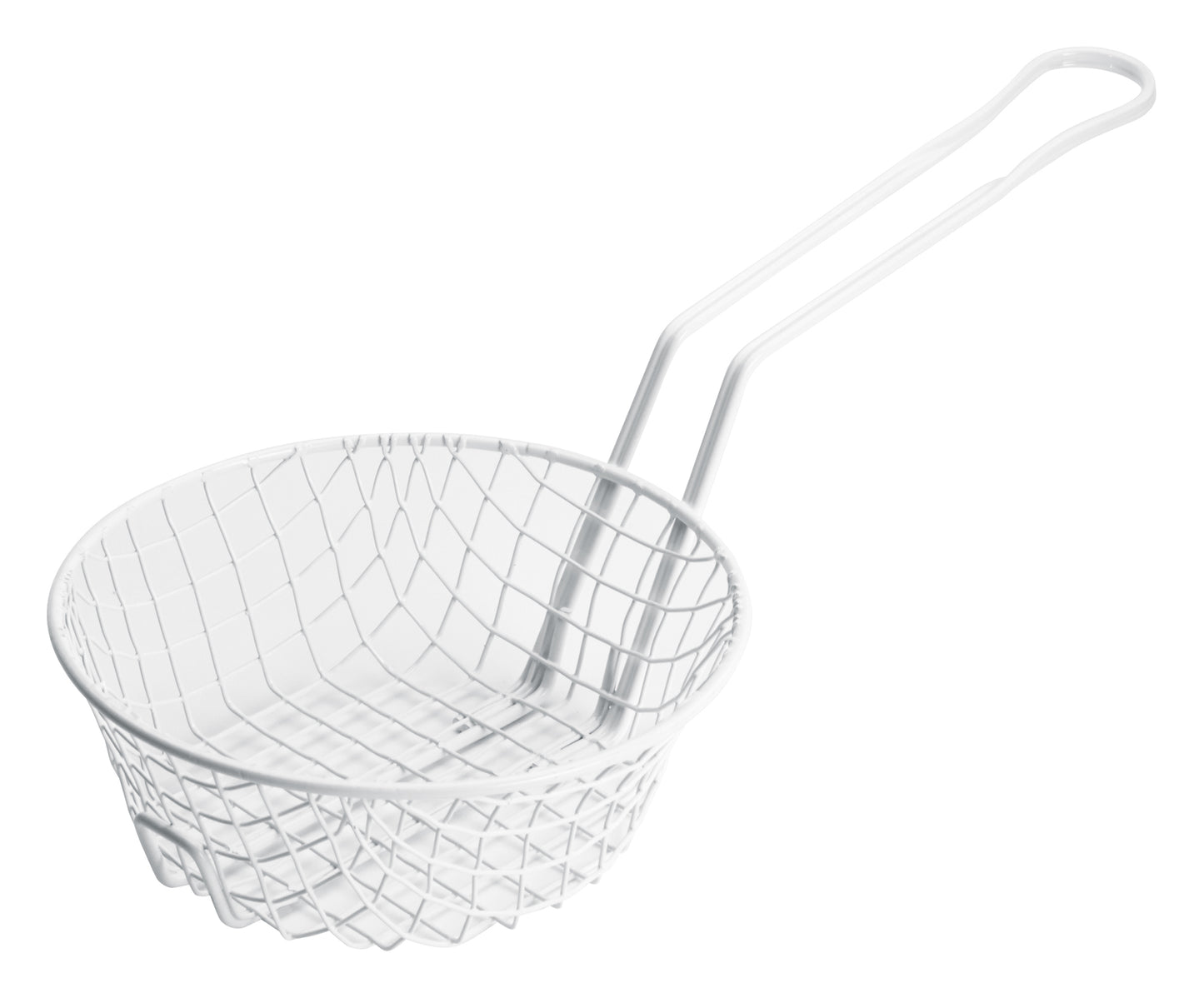 Winco MSBW-08 8" White Plastic Coating Coarse Mesh Breading Basket