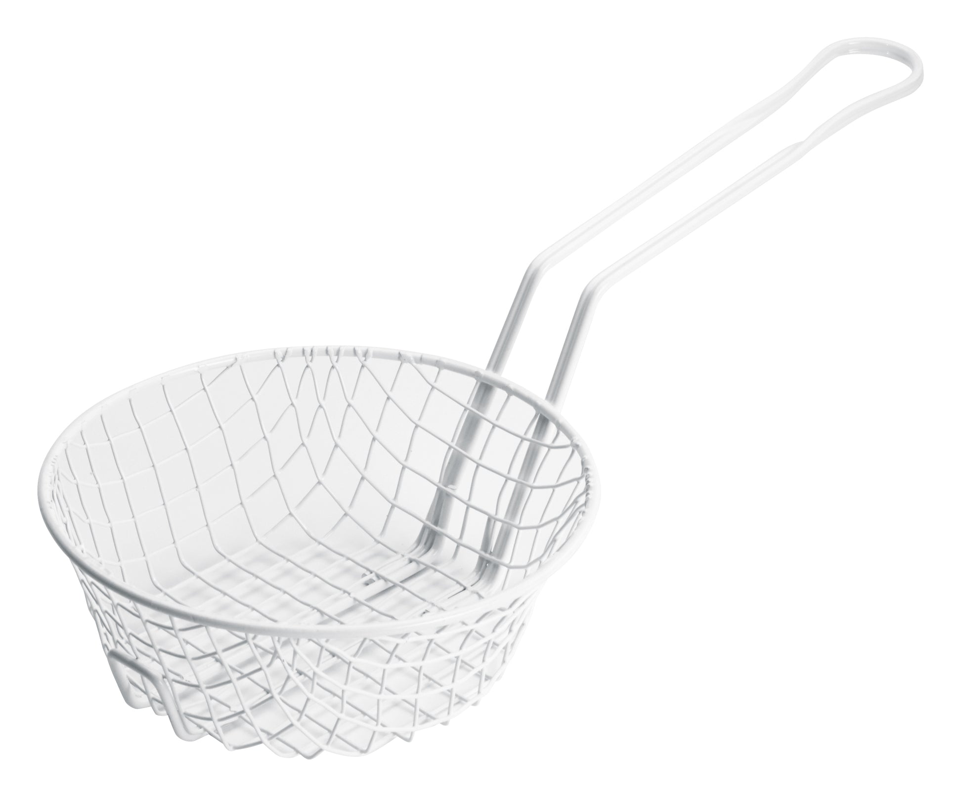 Winco MSBW-08 8" White Plastic Coating Coarse Mesh Breading Basket