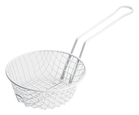 Winco MSBW-08 8" White Plastic Coating Coarse Mesh Breading Basket