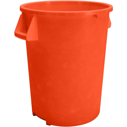 Sparta 84104424 44 Gallon Orange Round Polyethylene Bronco Waste Bin Trash Container