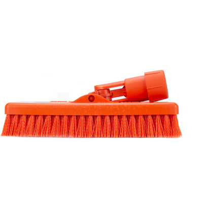 Carlisle 3638831EC24 8" Orange Color Code Swivel Scrub Brush