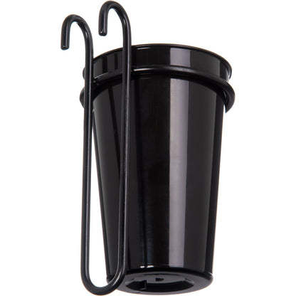 San Jamar C8500S Black Wireworks Cup and Caddy Straw Organizer