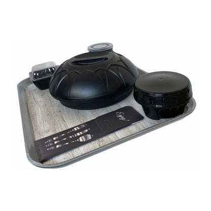 Carlisle DXSMC1520NSW44 15" x 20" Graphite Glasteel Woodgrain Non-Skid Tray