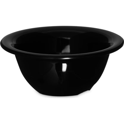 Carlisle 3303803 10 oz Black Sierrus Melamine Rimmed Nappie Bowl
